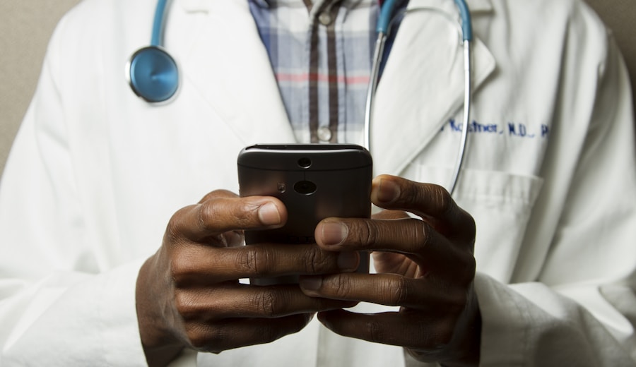 Healthcare professional with tablet